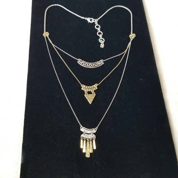 Lucky Brand Three Strand Layered Necklace - Picture 2 of 4